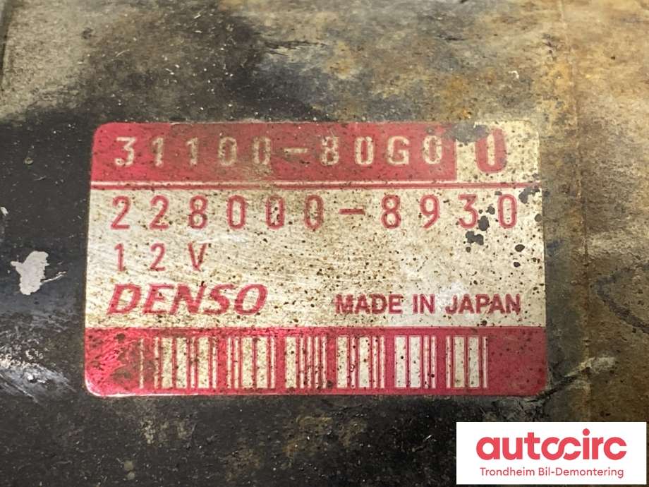 Starter til Suzuki Ignis 2000-2006 (Type I) (JAPAN) (JAPAN) (DENSO|3110080G00|31100-80G0|228000-8930)