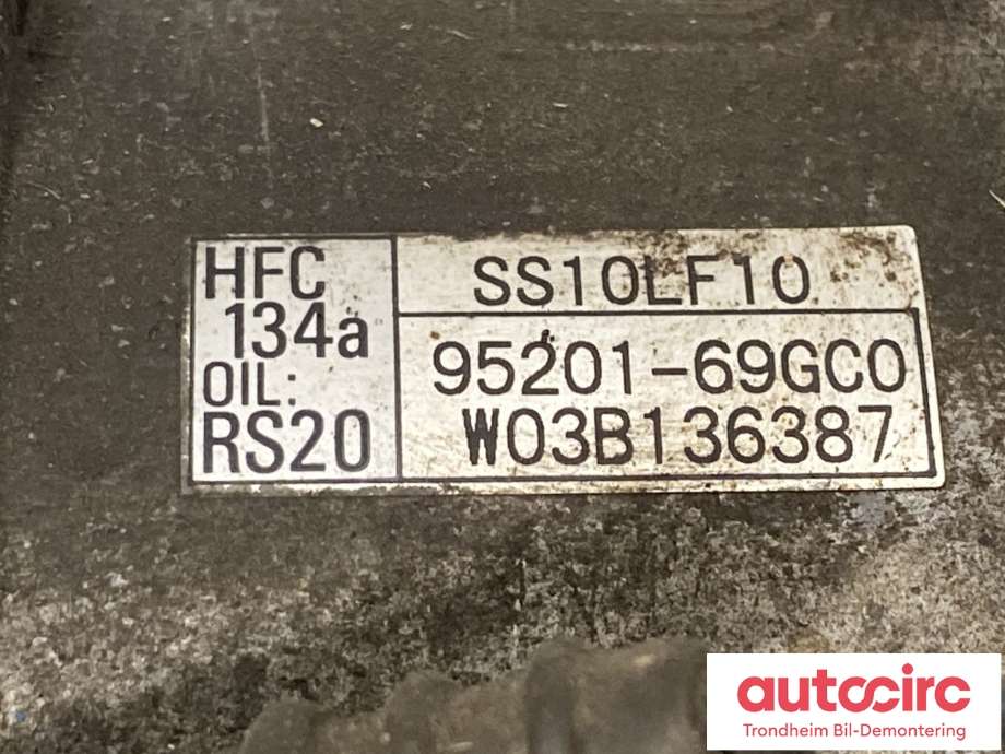Aircondition kompressor til Suzuki Ignis 2000-2006 (Type I) (JAPAN) (JAPAN) (9520069GC0|95201-69GC0|9520069GC2)