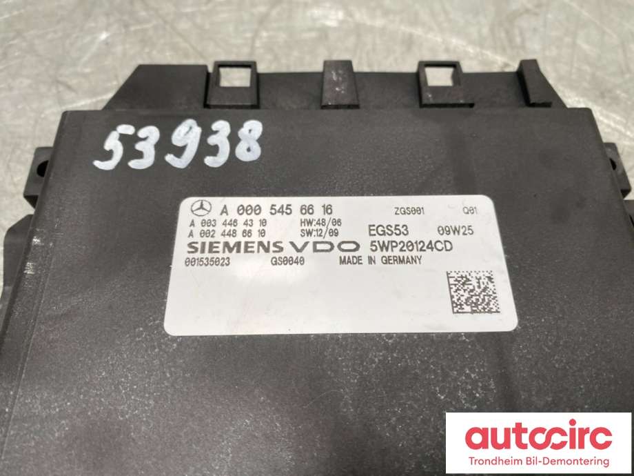 Styreenhet girkasse til Mercedes E-Klasse 2009-2013 (Fase 1) (W212) (W212) (SIEMENS VDO|A 000 545 66 16|A 003 446 43 10|A 003 446 43 10 80)