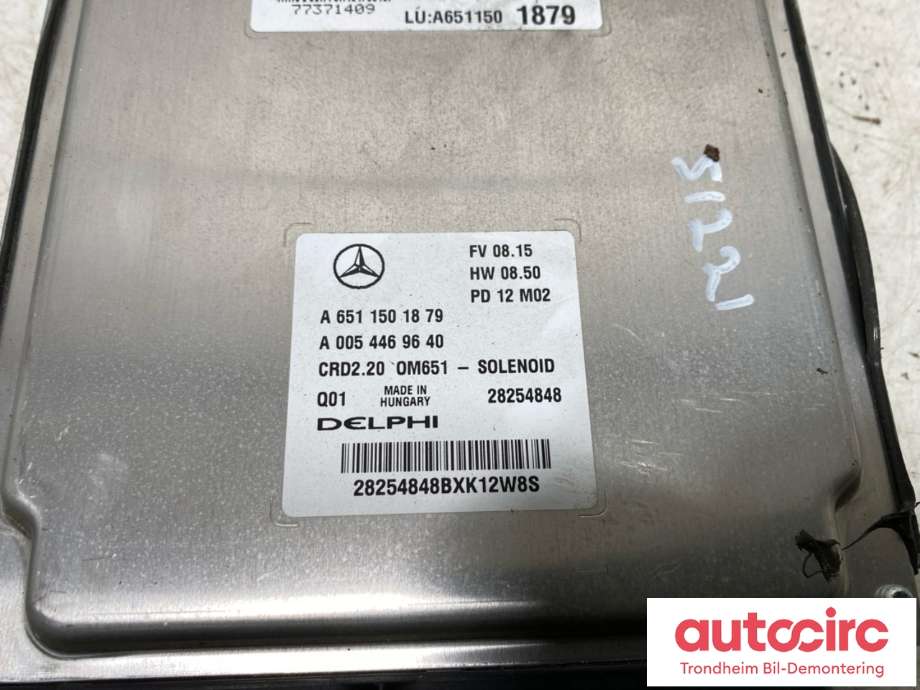 Styreenhet motor til Mercedes Vito/Viano 2010-2014 (Fase 2) (W639) (W639) (DELPHI|A6511501879|A 651 150 18 79|A 651 900 93 02)