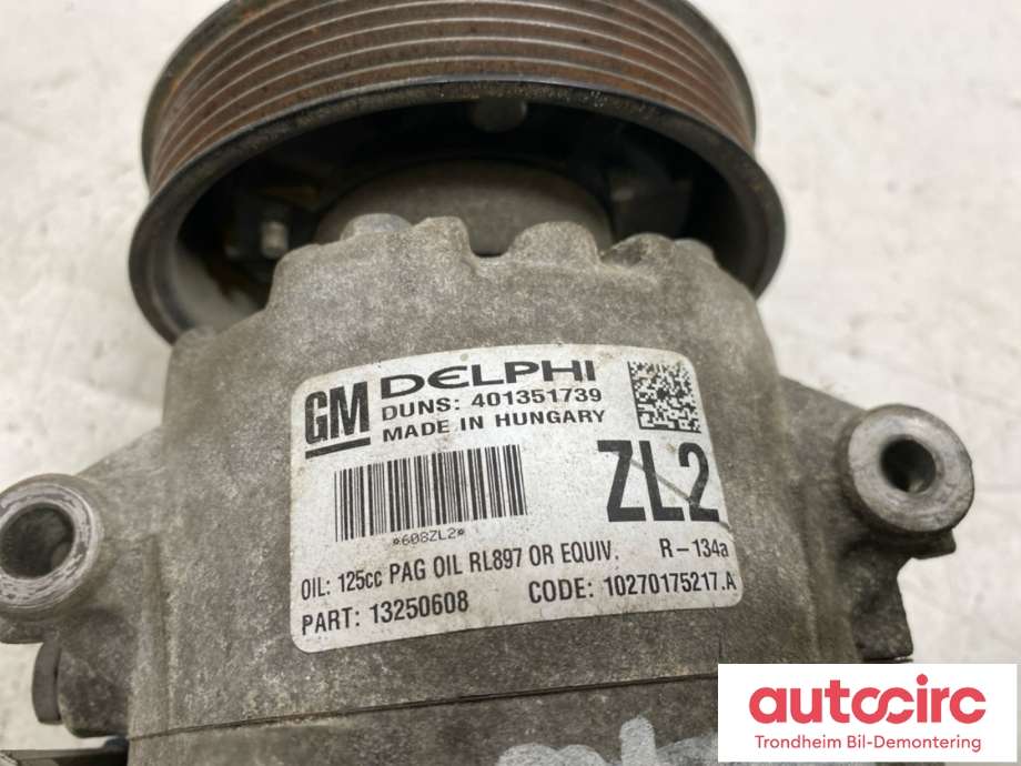 Aircondition kompressor til Opel Astra J 2010-2015  (DELPHI|13271268|95516237|13250608| 13395695)
