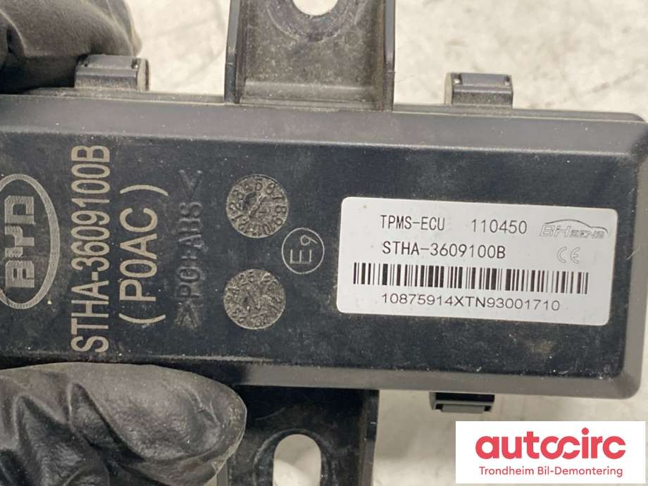 Sensor dekktrykk til BYD Tang 2020-->>  (STYREENHET DEKKTRYKK|STHA-3609100B|)