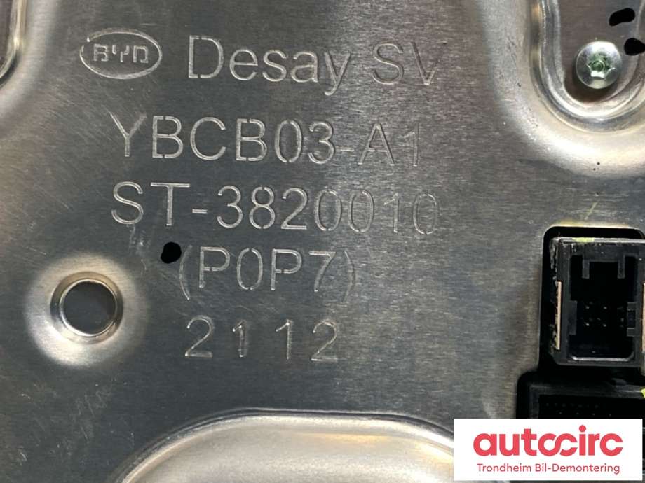 Instrumentpanel til BYD Tang 2020-->>  (STEB3820010Y1|P90001408190|DC4081-90)