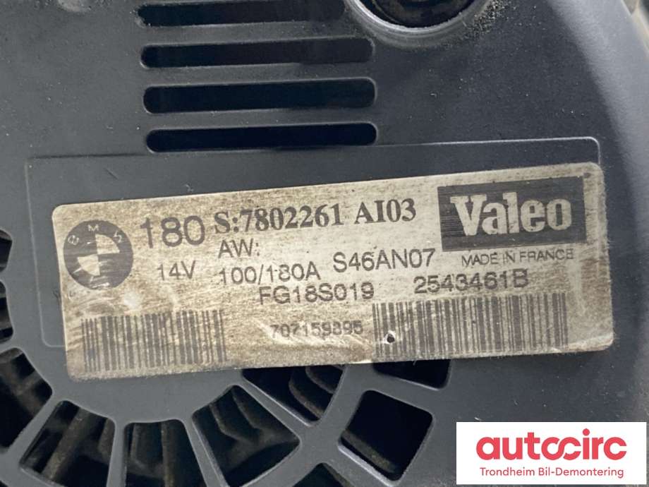 Dynamo diesel til BMW 3-Serie 2005-2011 (E90/E91/E92/E93) (E90/E91/E92/E93) (12317802619|)