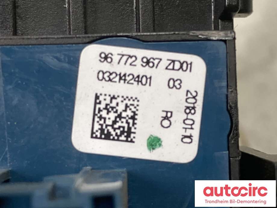 Bryter elektrisk håndbrekk/parkbrems til Peugeot 508 2014-2018 (Type I, Fase 2) (96 772 967 ZD|)