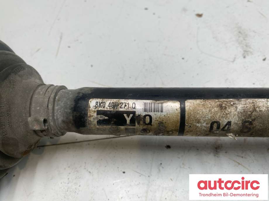 Drivaksel venstre foran, diesel/automat til Audi A4 2007-2014 (Type IV) (B8) (B8) (8K0 407 271 Q|8K0 407 271 AJ|)