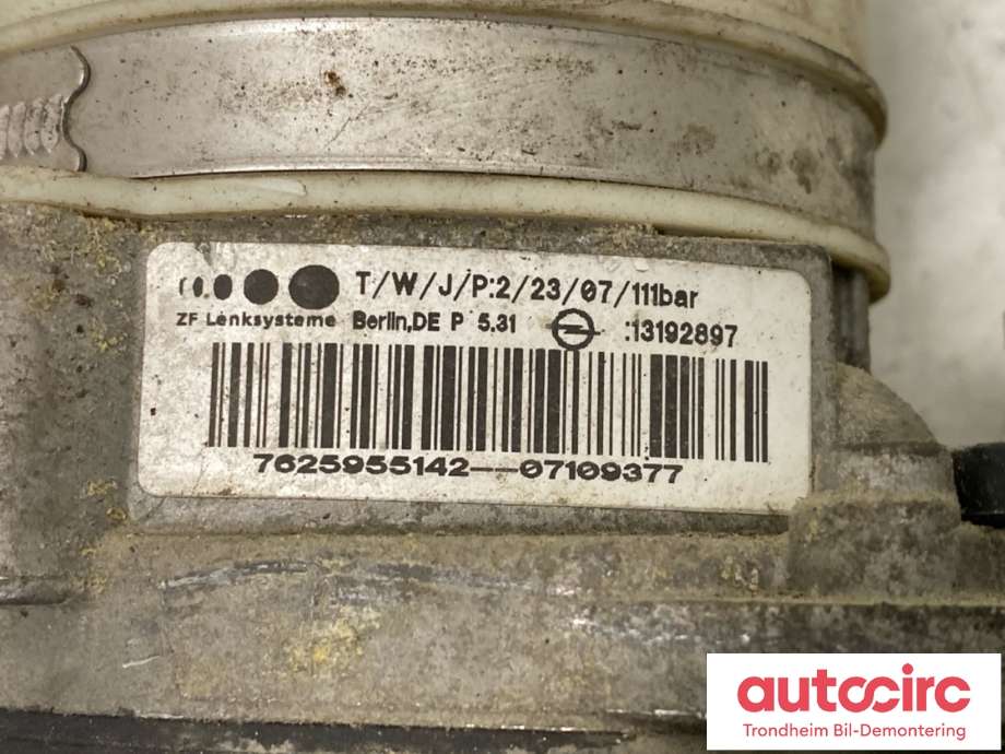 Servo pumpe elektrisk til Opel Astra H 2004-2009  (93181659|7625955142|13192897| 93196066| 13109262| 93196806)