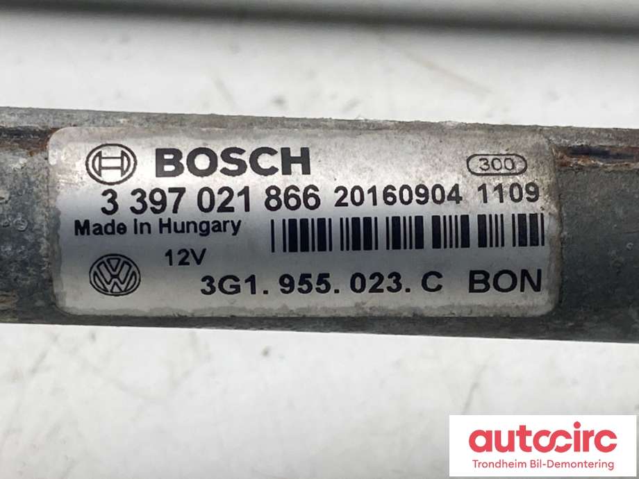 Viskeroverføring til VW Passat 2015-2019 (Fase 1) (B8) (B8) (BOSCH|3G1955023C|3G1955023D|3397021886)