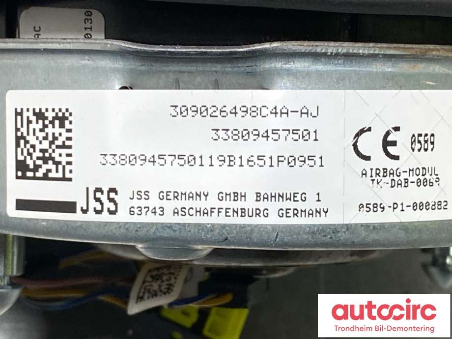 Airbag rattpute til BMW X5 2018-->> (G05) (G05) (32305A29972|)