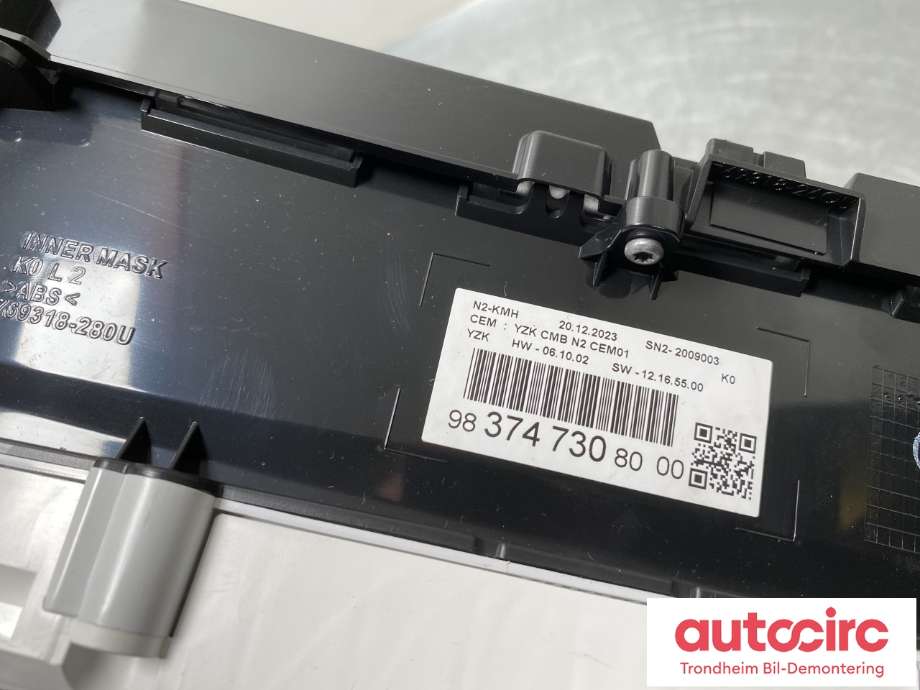 Instrumentpanel til Toyota Proace 2016-->> (Type II)  (9837473080|)