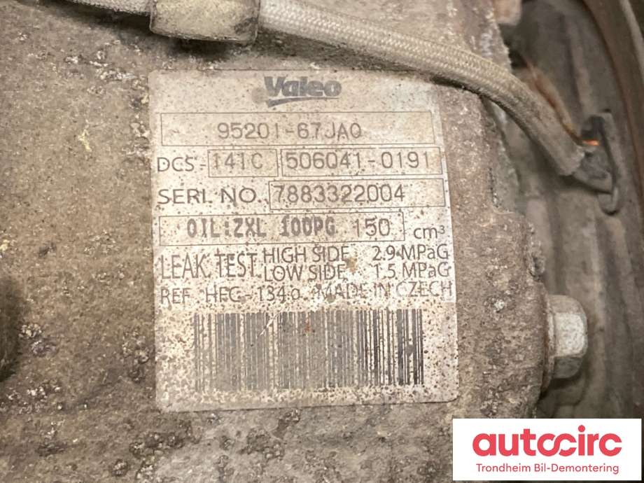Aircondition kompressor til Suzuki Grand Vitara 2005-2015 (Type III)  (95200-67JA0|)