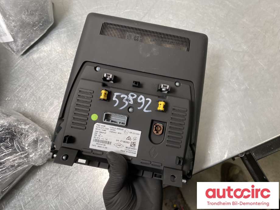 Multimedia display (MCU - Media Controller Unit) til Mitsubishi ASX 0-->> (280914313R|MQ001088|)