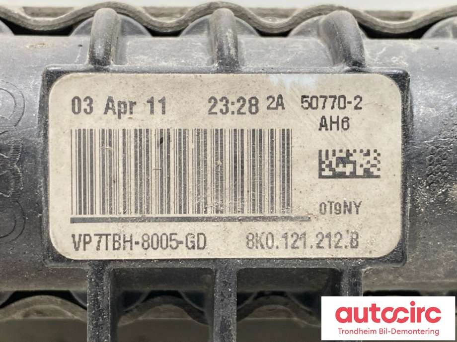 Radiator (automat gir) til Audi A7 2010-2014 (Type I, Fase 1)  (8K0 121 212 B|)