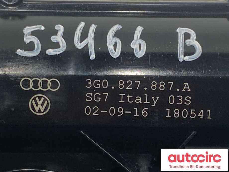 Sentrallås bakluke til VW Passat 2015-2019 (Fase 1) (B8) (B8) (3G0827887A|3G0 827 887 B|)