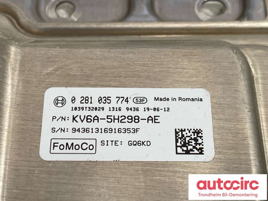 Styreenhet Ad-Blue til Ford Ranger / Ranger Raptor 2015-2022 (BOSCH|KV6A-5H298-AE|KV6A-5H298-CF|2598311| 0 281 035 774)