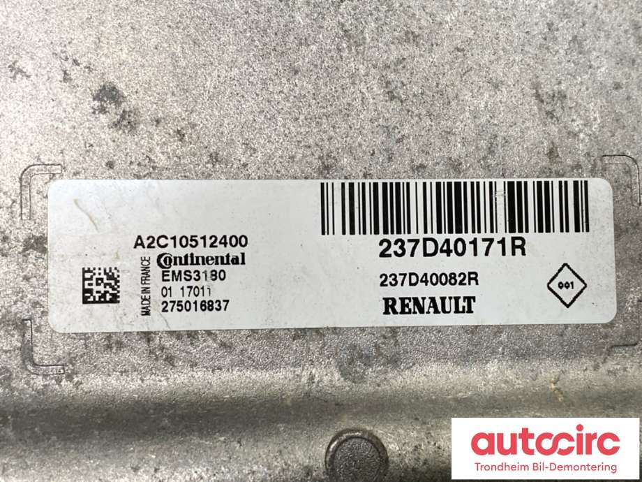 Styreenhet motor til Renault Kangoo 2008-2021 (Type II)  (237D40171R|)