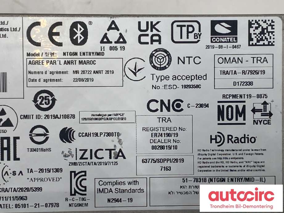 Bilstereo navigasjon til Mercedes EQA 2021-->>  (A2479007514|)