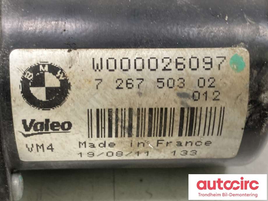 Viskermotor frontrute til BMW 1-Serie 2011-2015 (Fase 1) (F20/F21) (F20/F21) (61 61 7 239 510|)