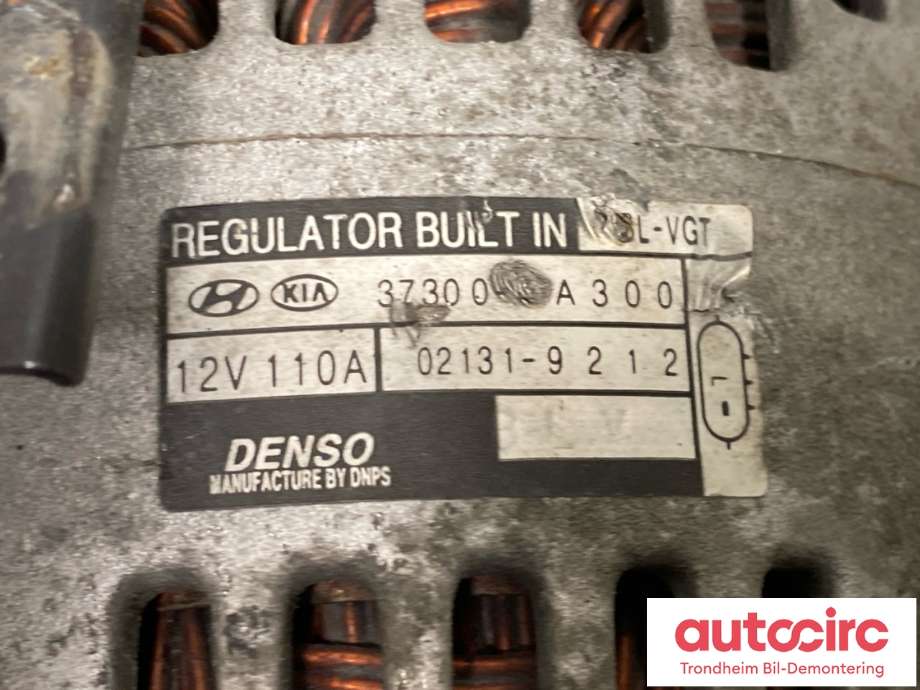 Dynamo diesel til Kia Sorento 2003-2009 Type I (DENSO|373004A300|373004A305|02131-9212)