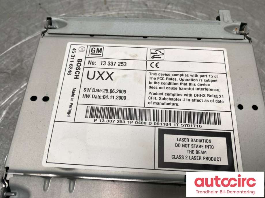 Bilstereo til Opel Insignia A 2009-2014  (13337253|)