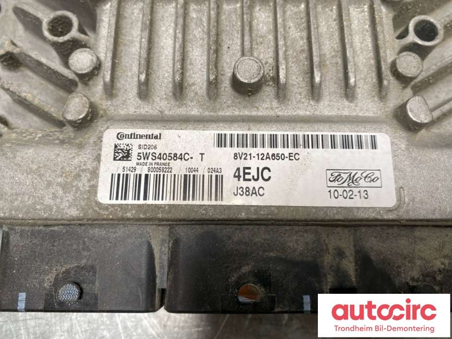 Styreenhet motor til Ford Fiesta 2008-2012 (Type VI, Fase 1)  (8V21-12A650-EC|5WS40584C|)
