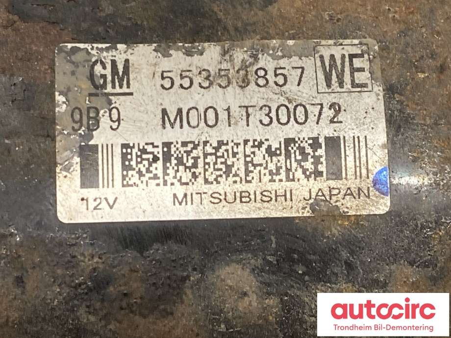 Starter diesel til Opel Insignia A 2009-2014  (55353857|55585237|M001T30072)