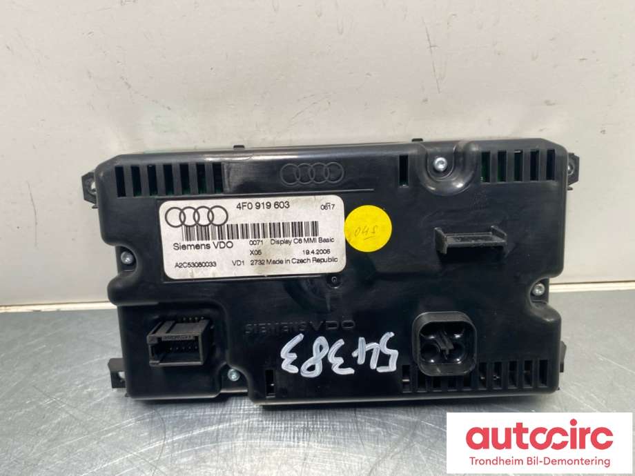Instrument kjørecomputer til Audi A6 2005-2008 (Type III, Fase 1) (C6) (C6) (4F0 919 603|4E0 010 530|)