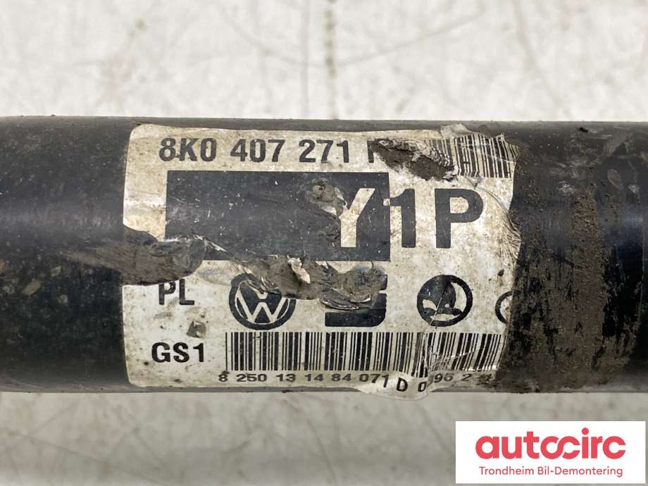 Drivaksel venstre foran, bensin/automat til Audi A4 2007-2014 (Type IV) (B8) (B8) (8K0 407 271 P|)