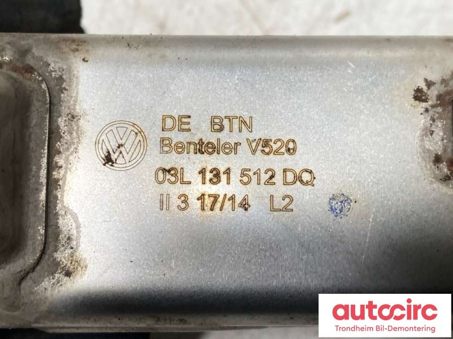 EGR-kjøler til Audi A3 2009-2012 (Type II, Fase 2)  (03L131512BJ|03L131512BL|03L131512DQ)