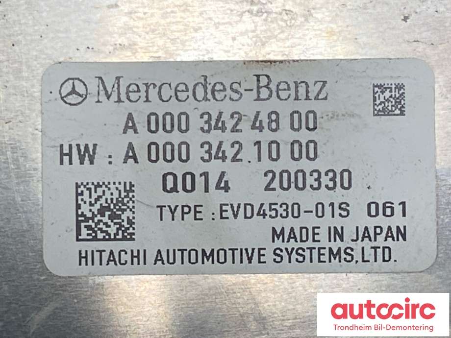 DCDC converter elbil til Mercedes EQC 2019-->>  (A 000 342 48 00|)