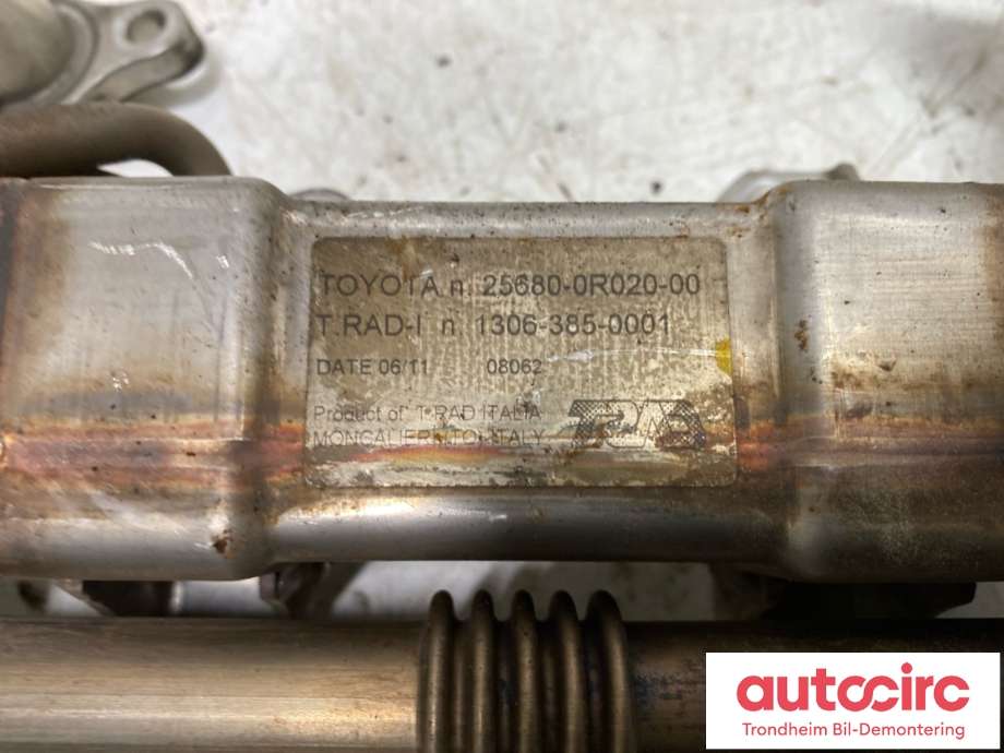 EGR-kjøler til Toyota RAV4 2006-2009 (Type III, Fase 1)  (2568026020|)