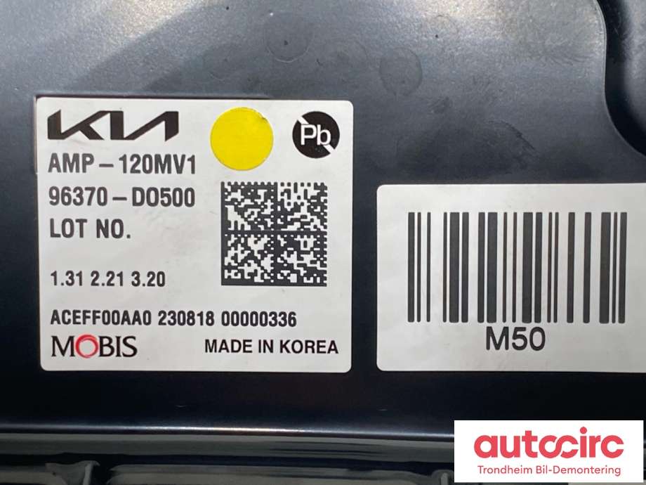 Bilstereo forsterker til Kia EV9 2023-->> (MERIDIAN|96370DO500|)