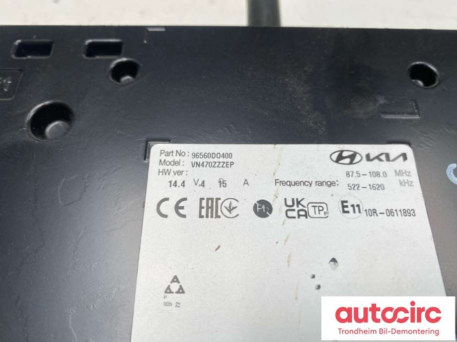 Bilstereo navigasjon til Kia EV9 2023-->> (96560DO400|)