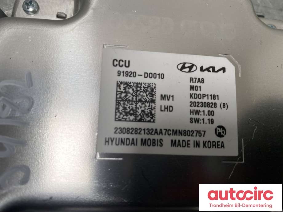 Styreenhet diverse til Kia EV9 2023-->>  (91920DO010|)