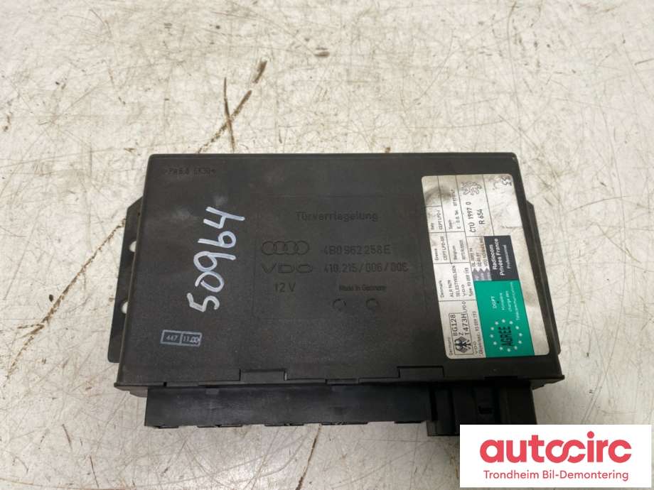 Styreenhet comfort (BCM) til Audi A6 2001-2004 (Type II, Fase 2) (C5) (C5) (VDO|4B0 962 258 E|)