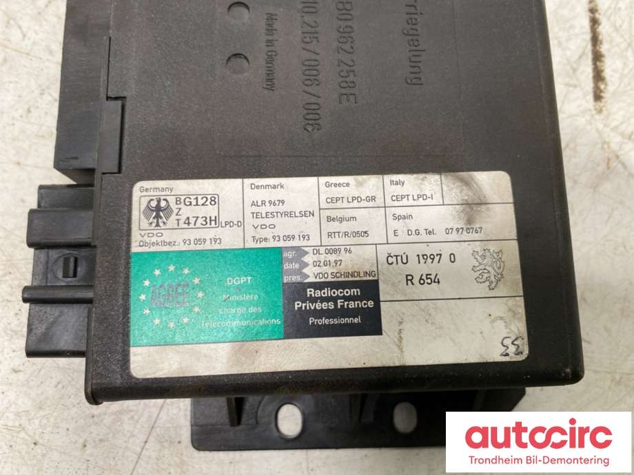 Styreenhet comfort (BCM) til Audi A6 2001-2004 (Type II, Fase 2) (C5) (C5) (VDO|4B0 962 258 E|)