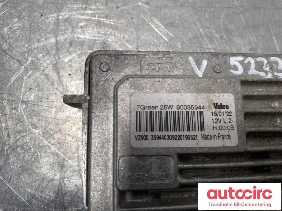 Styreenhet xenon/ballast til Opel Vivaro C 2020-->>  (90035944|9806086580|)