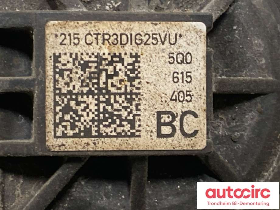 Bremsecaliper venstre bak, elektrisk til Audi A3 2012-2016 (Type III, Fase 1)  (8V0 615 423|)