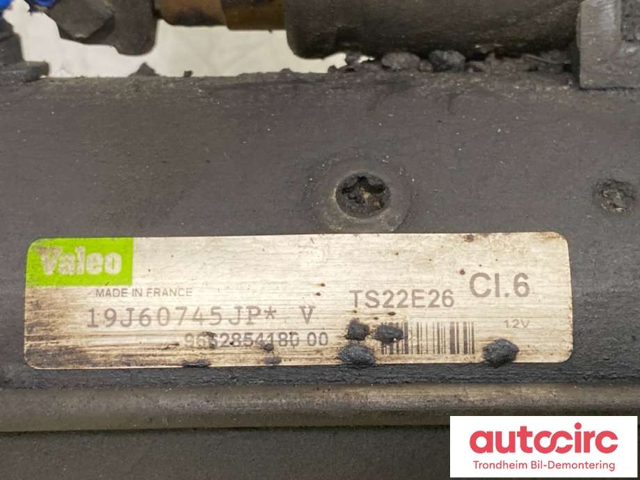 Starter diesel til Peugeot 307 2005-2008 (Fase 2) (VALEO|5802AE|1638116880|)