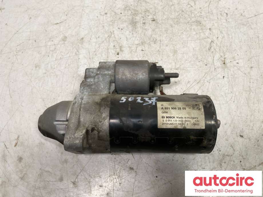 Starter diesel til Mercedes C-Klasse 2014-2018 (Fase 1) (W205) (W205) (A 651 906 43 00|)