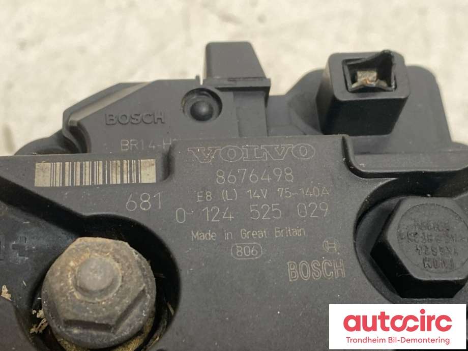 Dynamo til Volvo V40 / S40 2000-2004 (Type I, Fase 2)  (BOSCH|36050262|8676498|0 124 525 029)