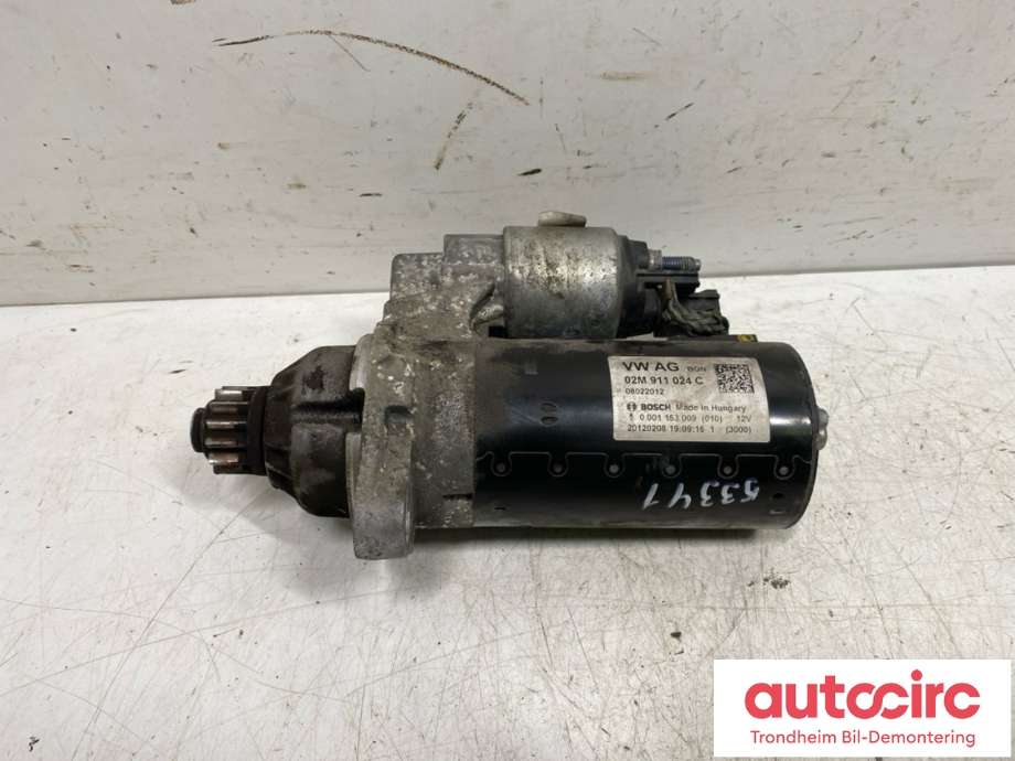 Starter diesel til VW Tiguan, 2011-2016 (Type I, Fase 2)  (BOSCH|02M911024C)