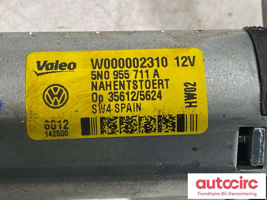 Viskermotor bakrute til VW Tiguan 2011-2016 (Type I, Fase 2) (VALEO|5N0955711A|W000002310|5N0955711B)
