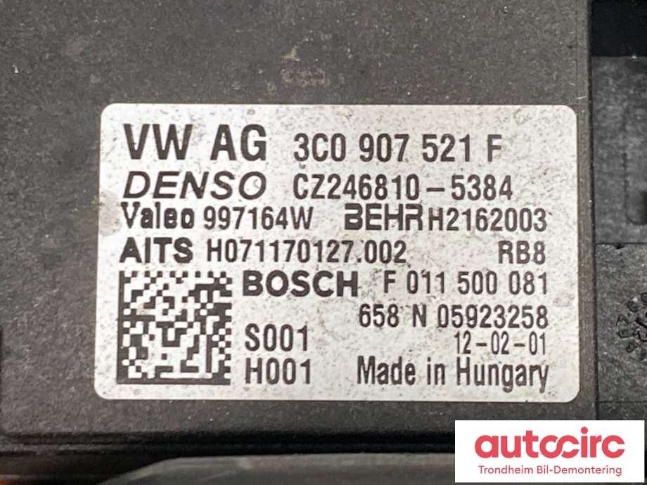 Varmeapparat motor til VW Tiguan 2011-2016 (Type I, Fase 2)  (3C1820015Q|CZ016060-0868|1K1820015Q| 1K1820015T)