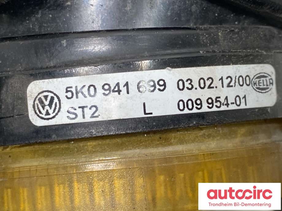 Tåkelykt høyre foran til VW Tiguan 2011-2016 (Type I, Fase 2) (5K0941700|5K0941700F|009954-02)