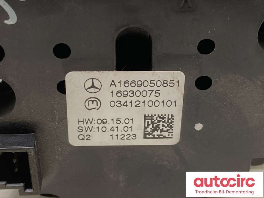 Bryter diverse til Mercedes ML 2011-2015 (Fase 1) (W166) (W166) (A 166 905 08 51|)
