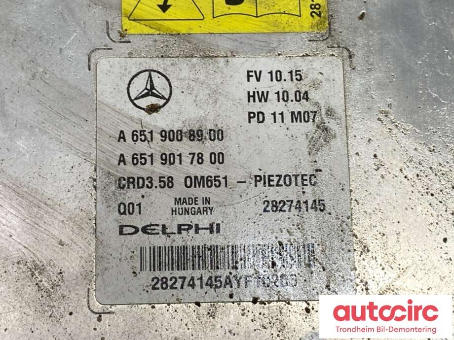 Styreenhet motor til Mercedes ML 2011-2015 (Fase 1) (W166) (W166) (A 651 900 89 00|)