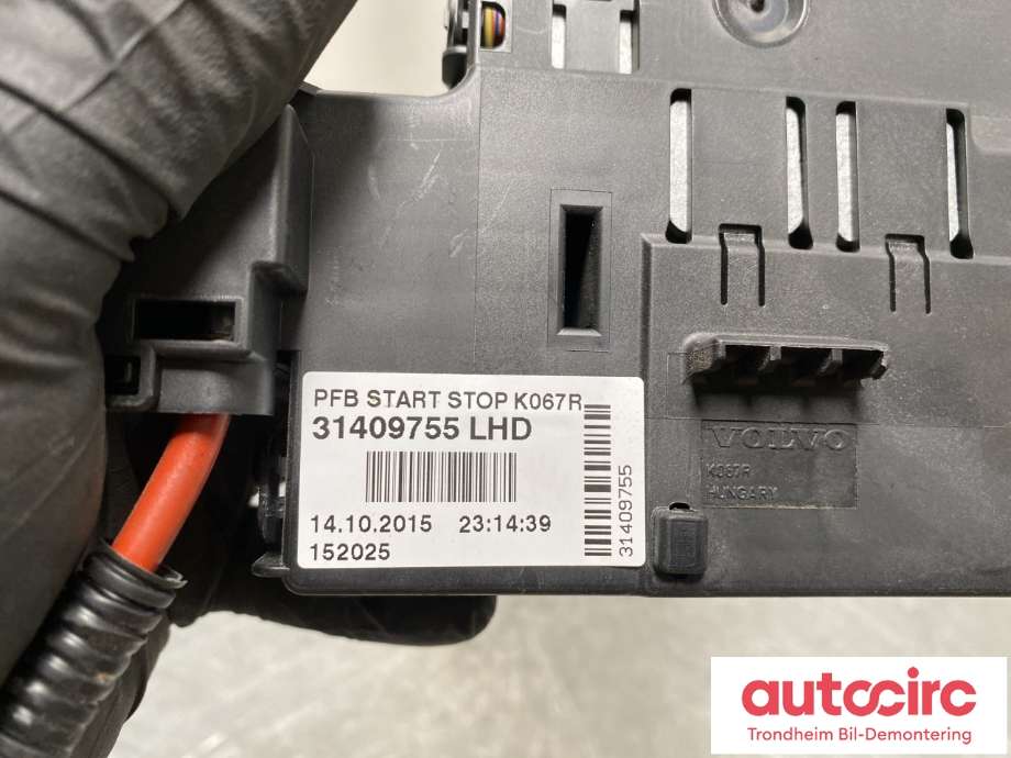 Sikringsboks til Volvo V70 2014-2016 (Type III, Fase 2)  (31409755|9441939|)