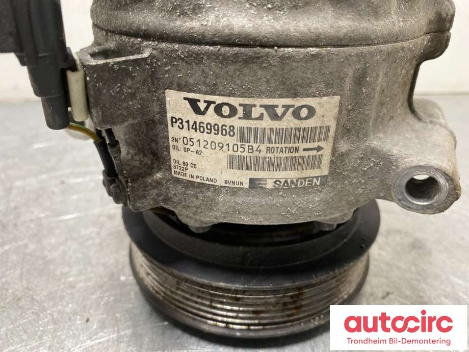Aircondition kompressor til Volvo V70 2014-2016 (Type III, Fase 2)  (SANDEN|31469968|36010254|)