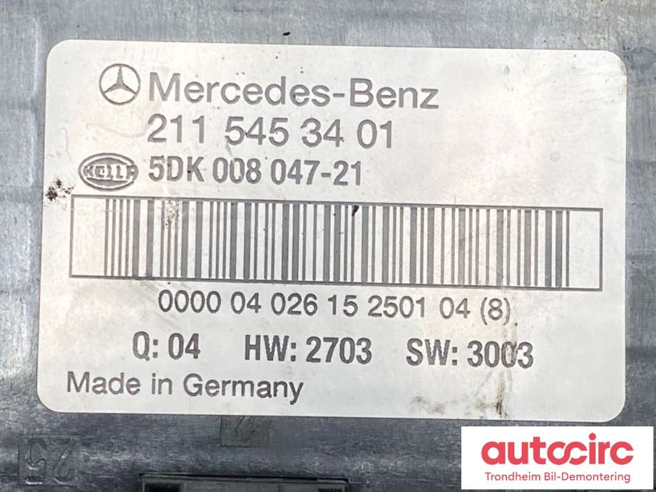 Styreenhet (SAM - Signal Acquisition Module) til Mercedes E-Klasse 2002-2006 (Fase 1) (W211) (W211) (HELLA|A2115453401|A 003 545 00 01|)